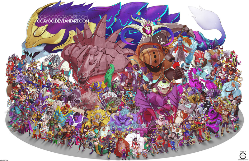 Illustration for article titled It Took 191 Hours To Draw These 131 League Of Legends Champions